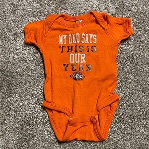 Orange Football-Themed Baby Onesie Cleveland browns 6 months